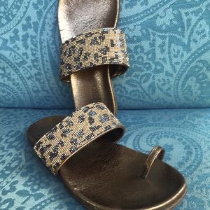 Kenneth Cole Leopard Sparkle Sandal